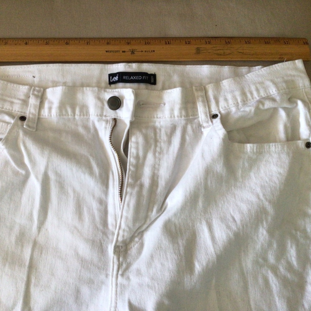 Lee Relaxed Fit White Denim Jeans